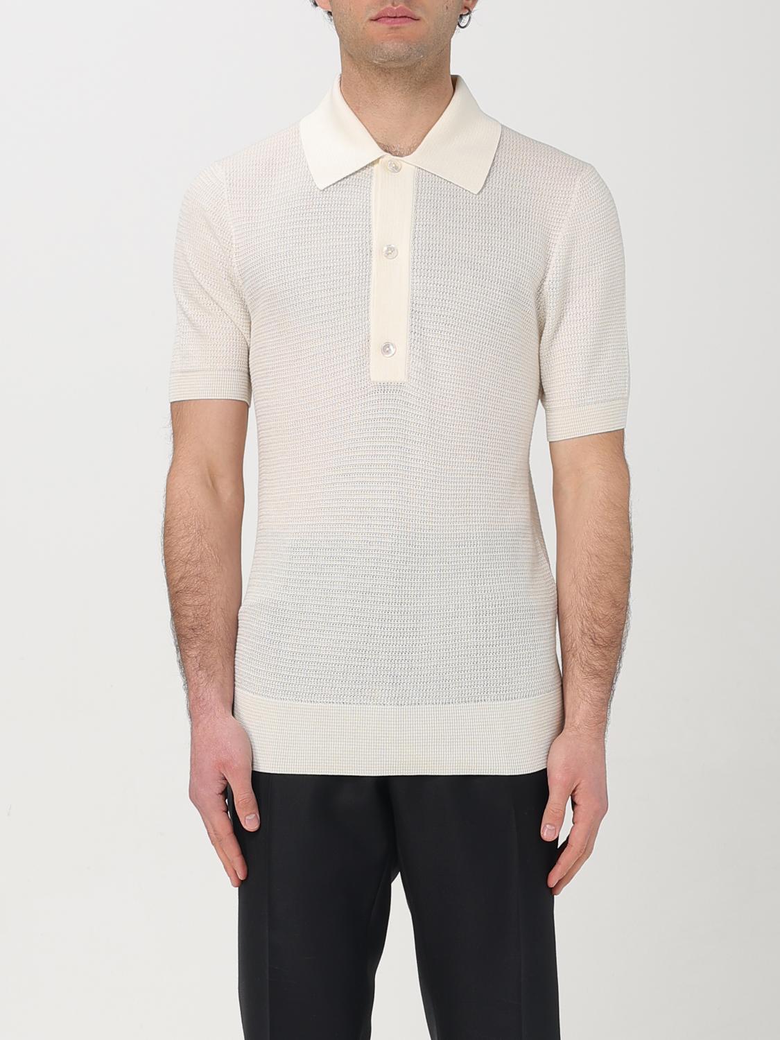 TOM FORD POLO SHIRT: Polo shirt men Tom Ford, Ivory - Img 1