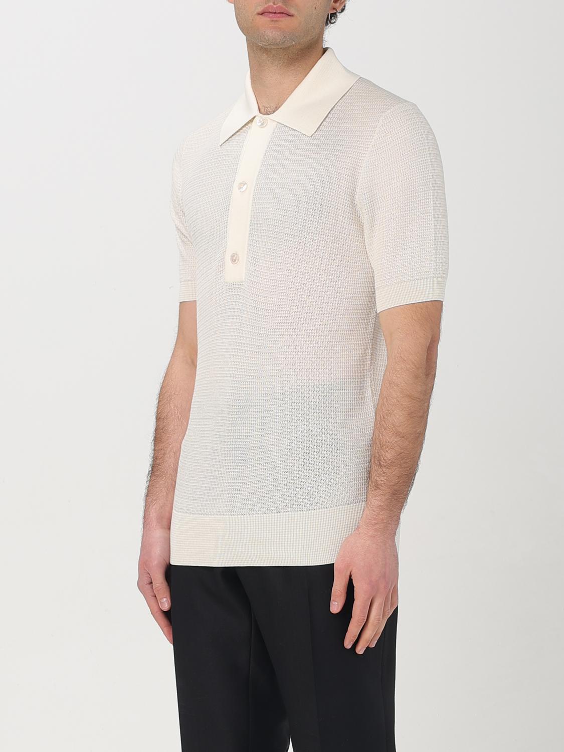 TOM FORD POLO SHIRT: Polo shirt men Tom Ford, Ivory - Img 4