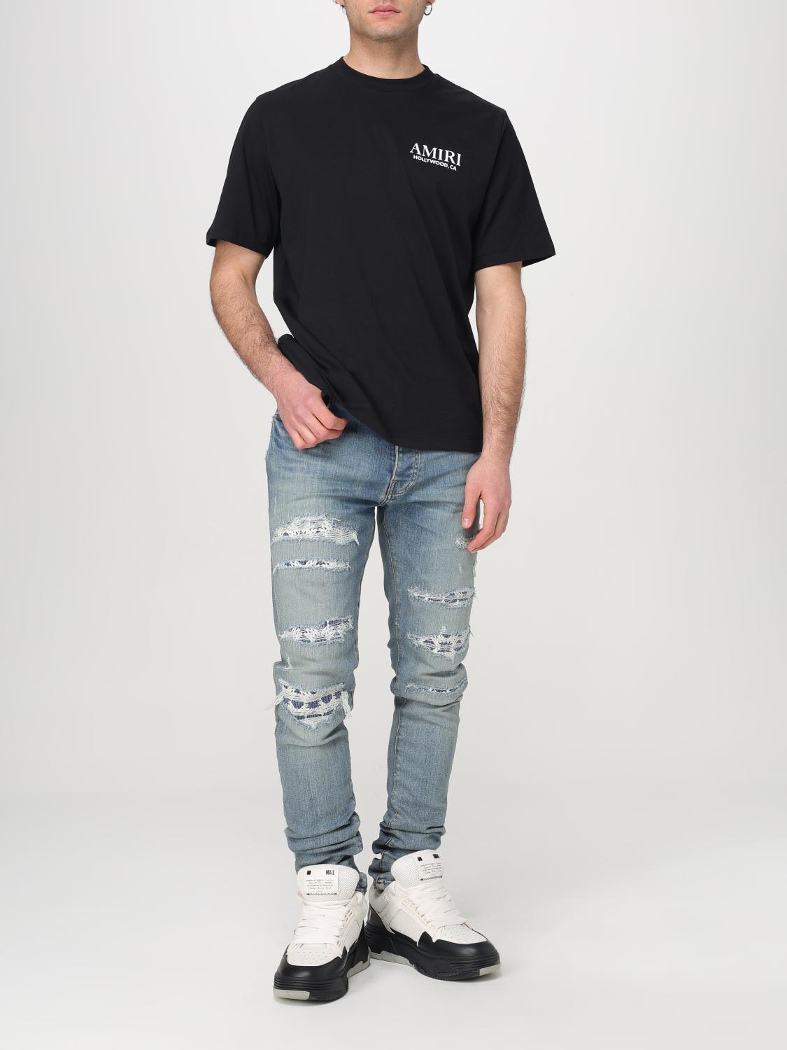 AMIRI T-SHIRT: T-shirt in cotone con mini logo Amiri, Nero - Img 2