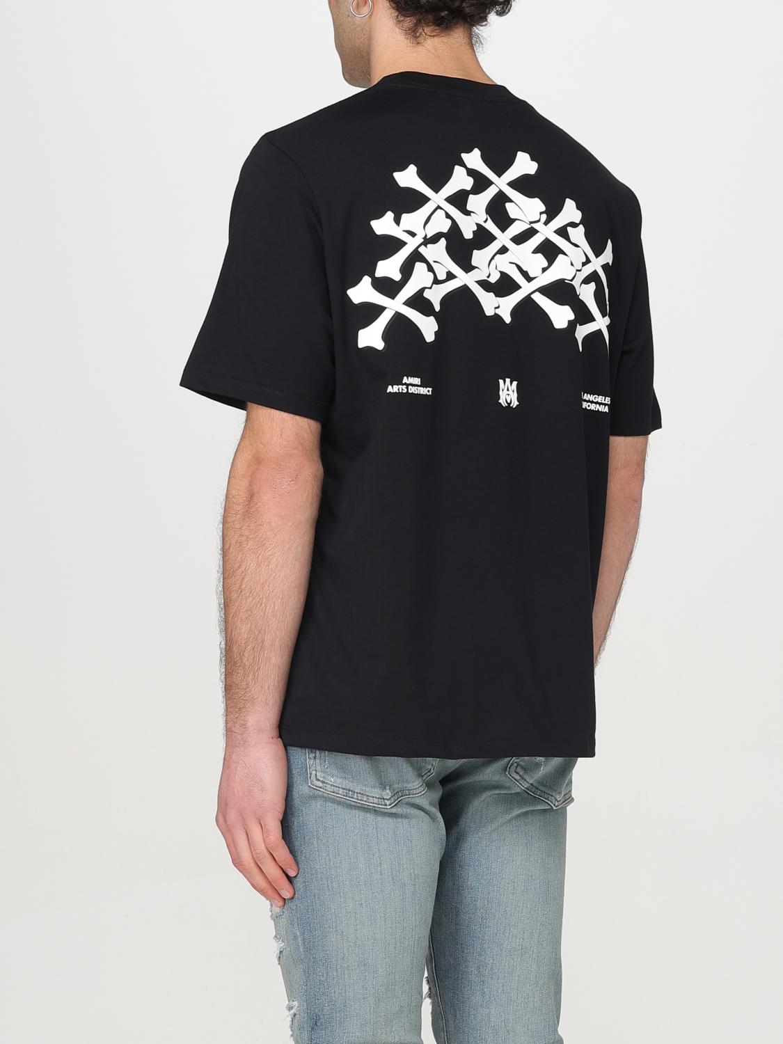 AMIRI T-SHIRT: T-shirt in cotone con mini logo Amiri, Nero - Img 3