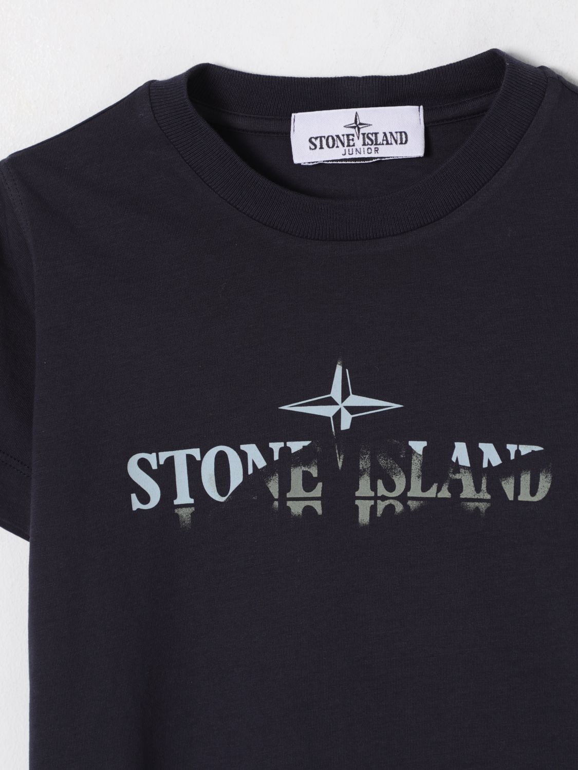 STONE ISLAND JUNIOR T-SHIRT: T-shirt kids Stone Island Junior, Blue - Img 3