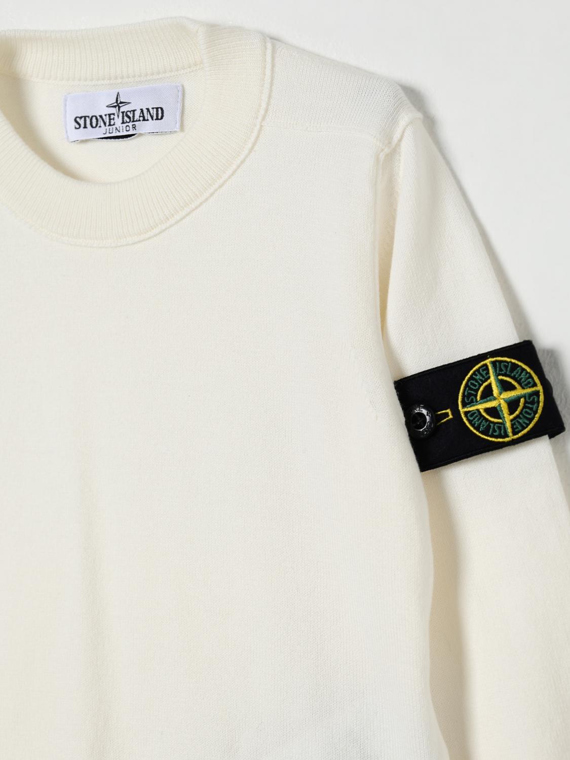 STONE ISLAND JUNIOR PULLOVER: Pullover kinder Stone Island Junior, Weiß - Img 3