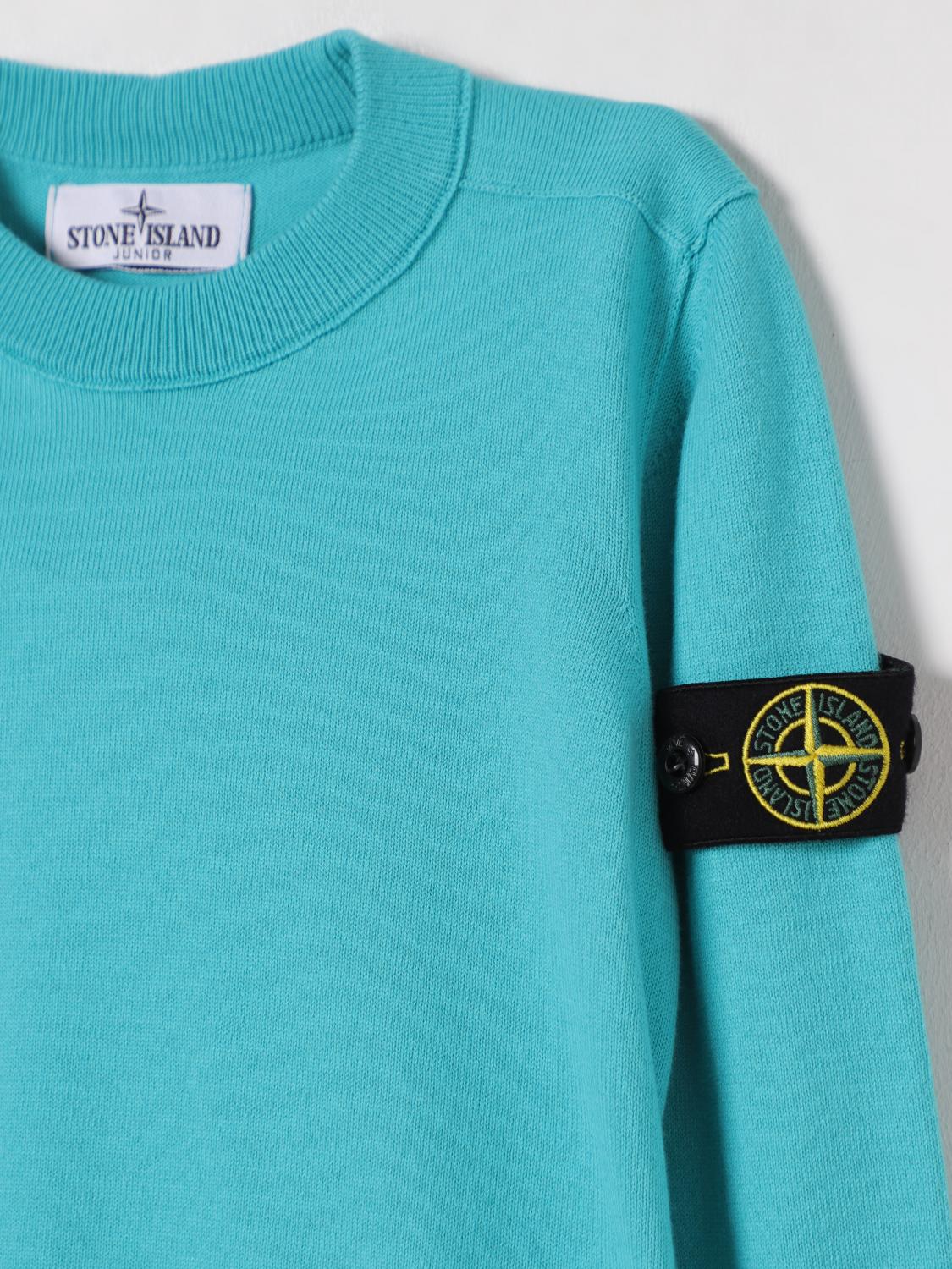 STONE ISLAND JUNIOR PULLOVER: Pullover kinder Stone Island Junior, Türkis - Img 3