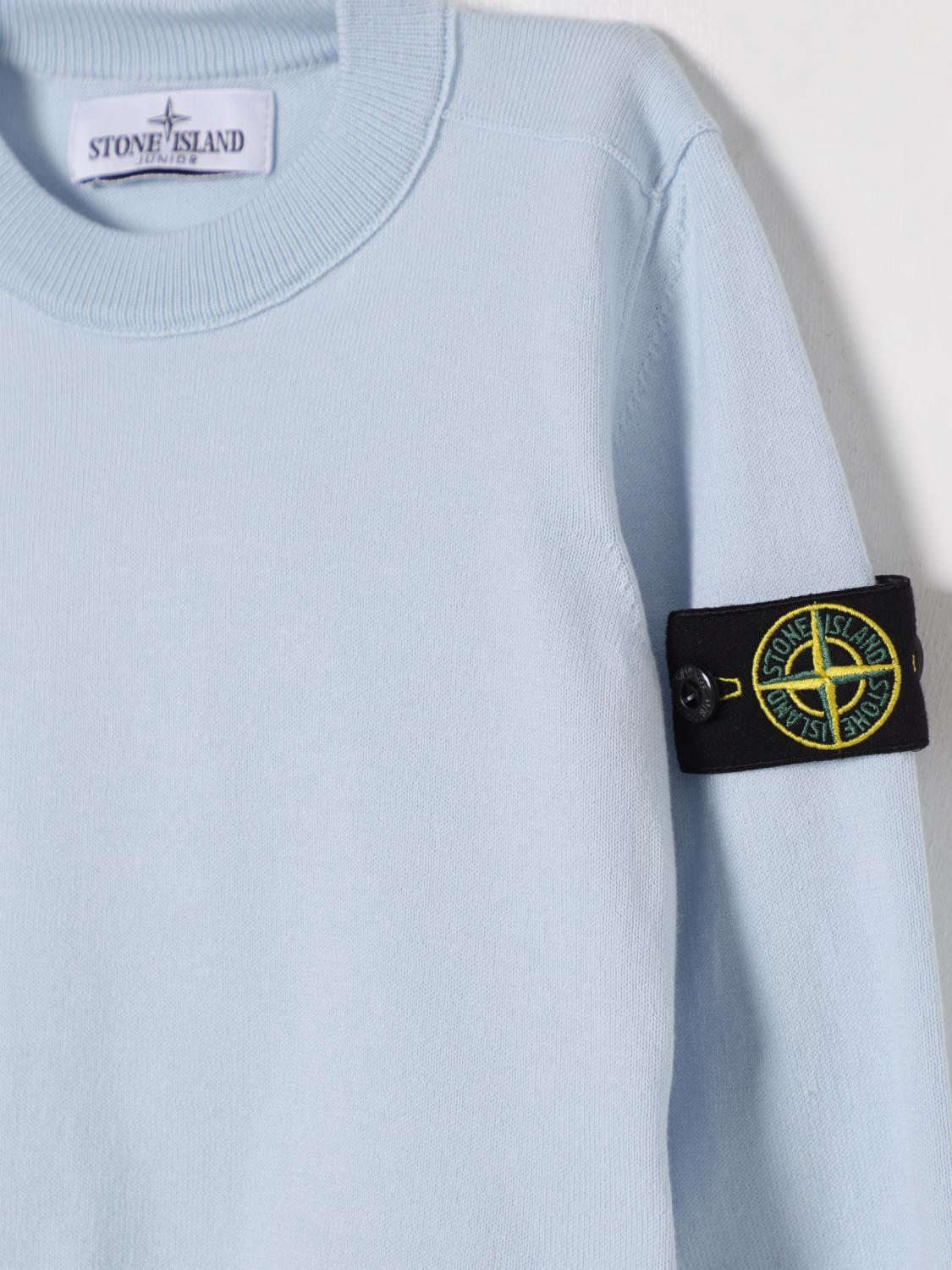 STONE ISLAND JUNIOR PULLOVER: Pullover kinder Stone Island Junior, Hellblau - Img 3