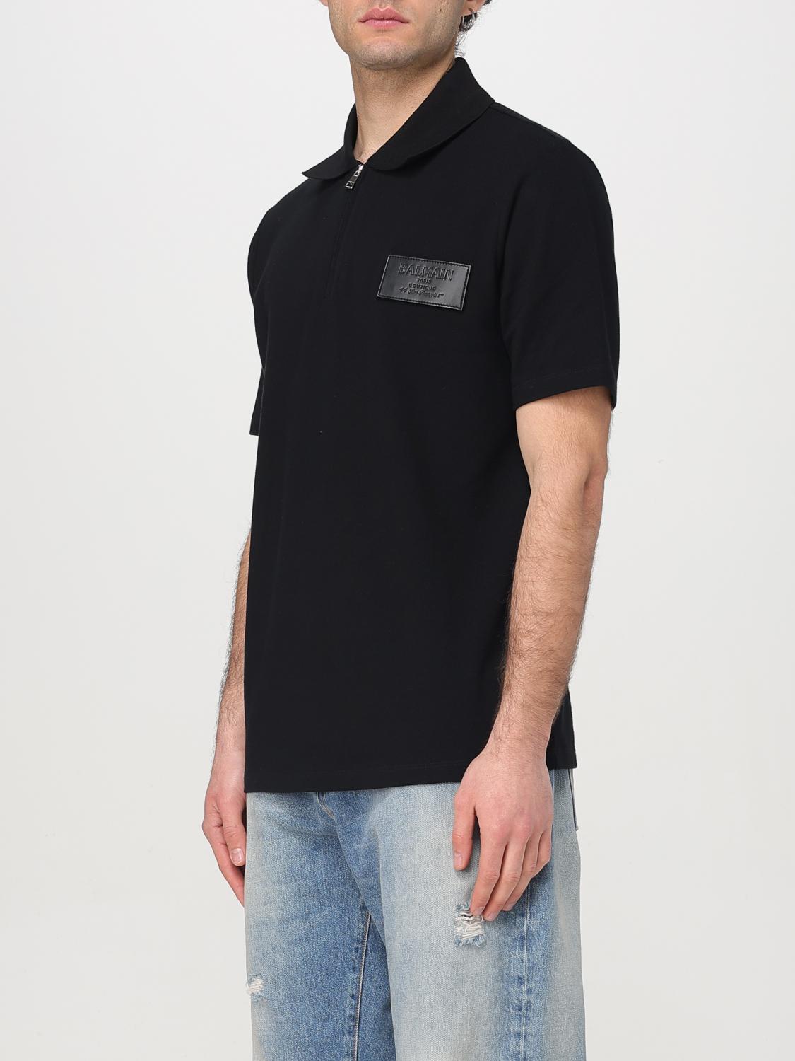 BALMAIN POLO SHIRT: Polo shirt men Balmain, Black - Img 4