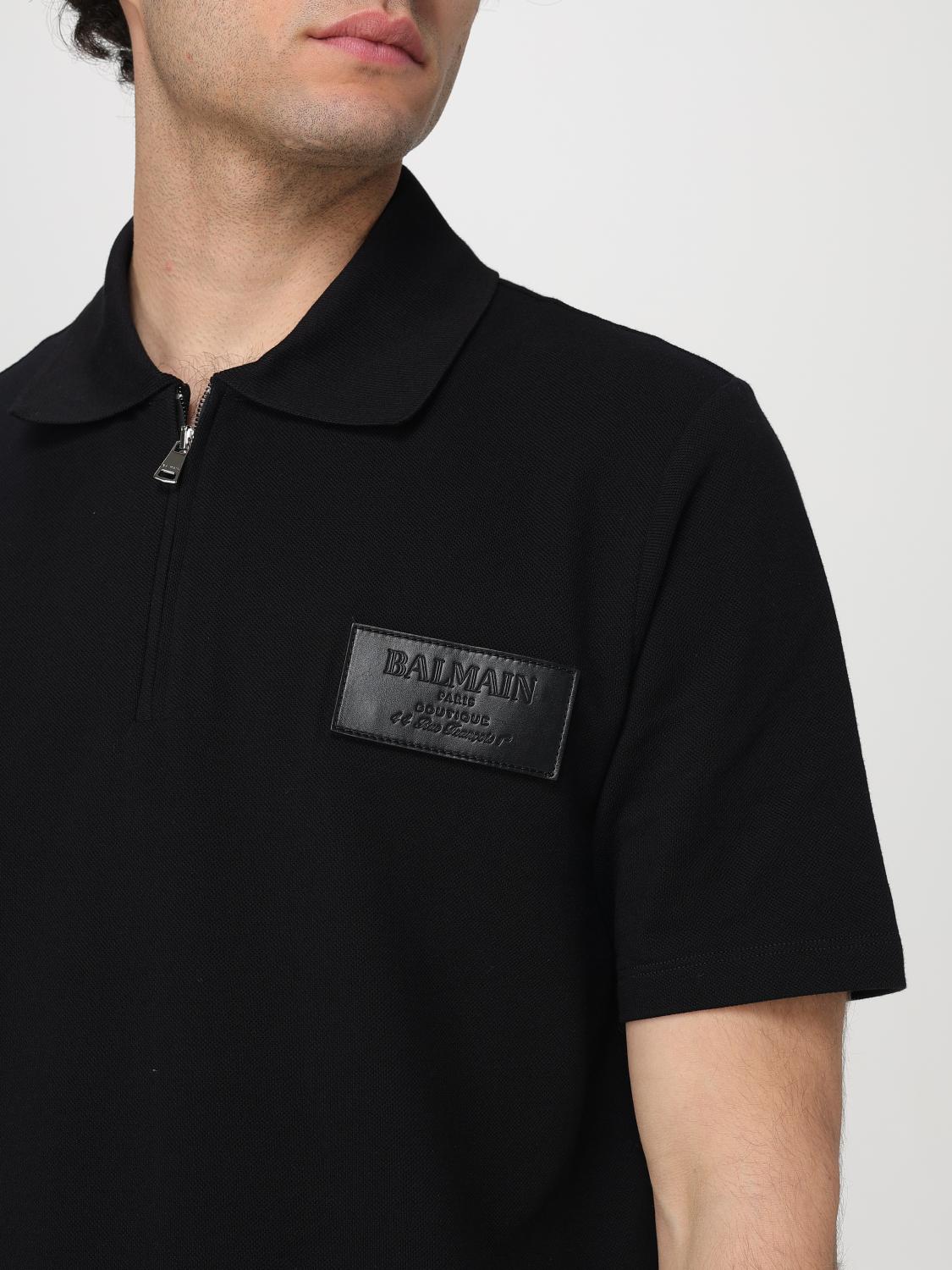 BALMAIN POLO SHIRT: Polo shirt men Balmain, Black - Img 5