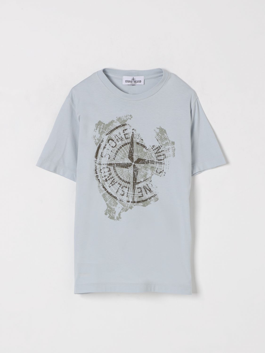 STONE ISLAND JUNIOR T-SHIRT: T-shirt enfant Stone Island Junior, Bleu Azur - Img 1