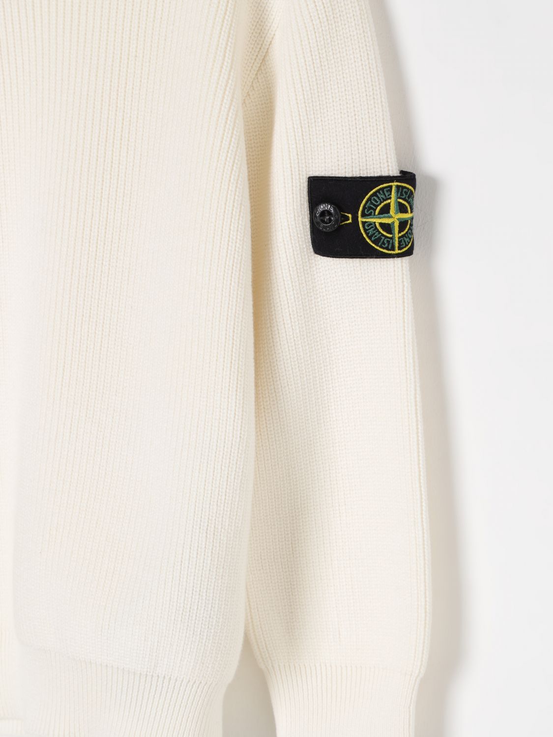 STONE ISLAND JUNIOR SWEATER: Sweater kids Stone Island Junior, White - Img 3