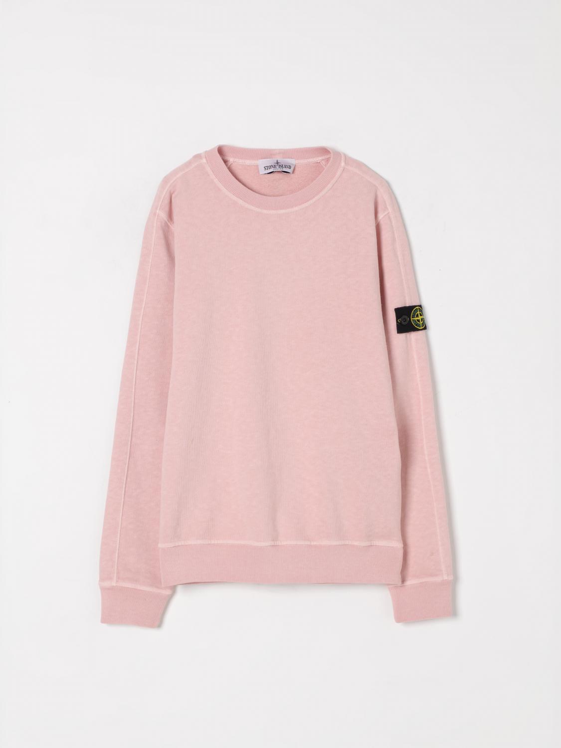 STONE ISLAND JUNIOR PULLOVER: Pullover kinder Stone Island Junior, Pink - Img 1