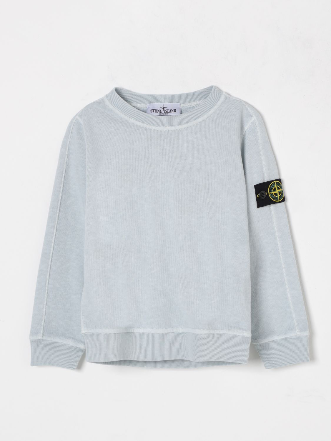 STONE ISLAND JUNIOR SWEATER: Sweater kids Stone Island Junior, Gnawed Blue - Img 1