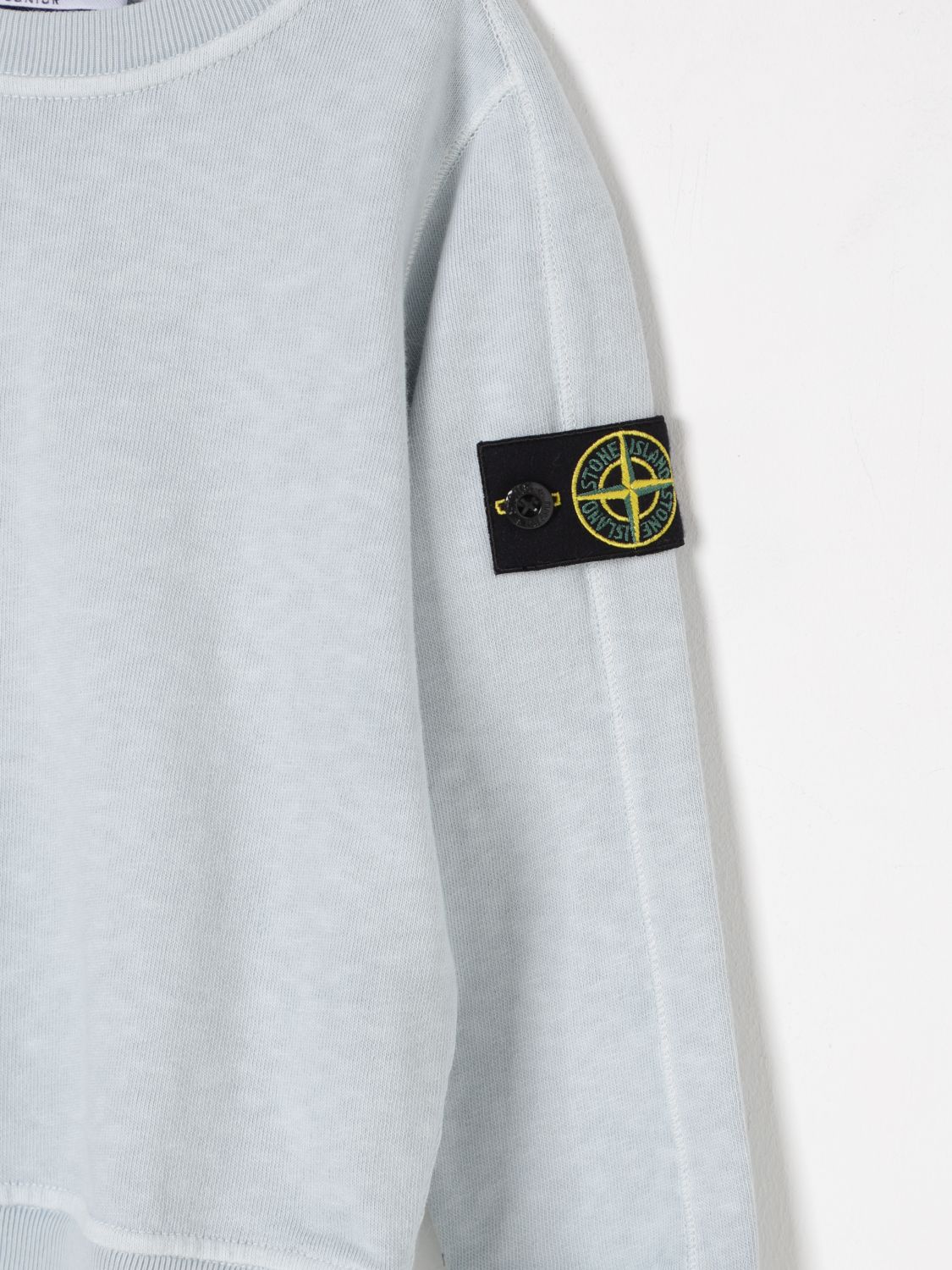 STONE ISLAND JUNIOR SWEATER: Sweater kids Stone Island Junior, Gnawed Blue - Img 3