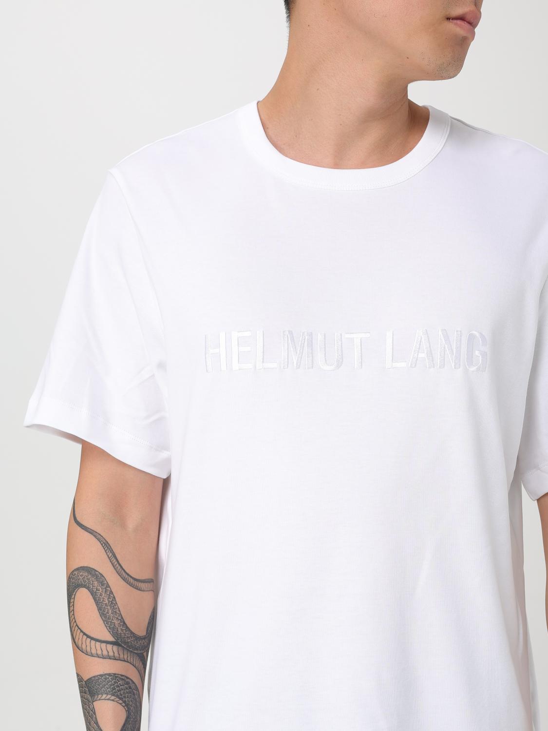 HELMUT LANG T-SHIRT: T-shirt in cotone con logo Helmut Lang, Bianco - Img 3