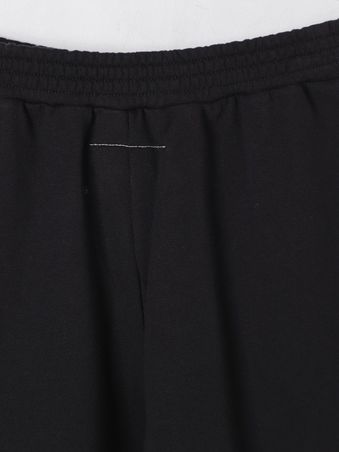 MM6 MAISON MARGIELA PANTALONE: Pantalone in cotone con logo Mm6 Maison Margiela, Nero - Img 3