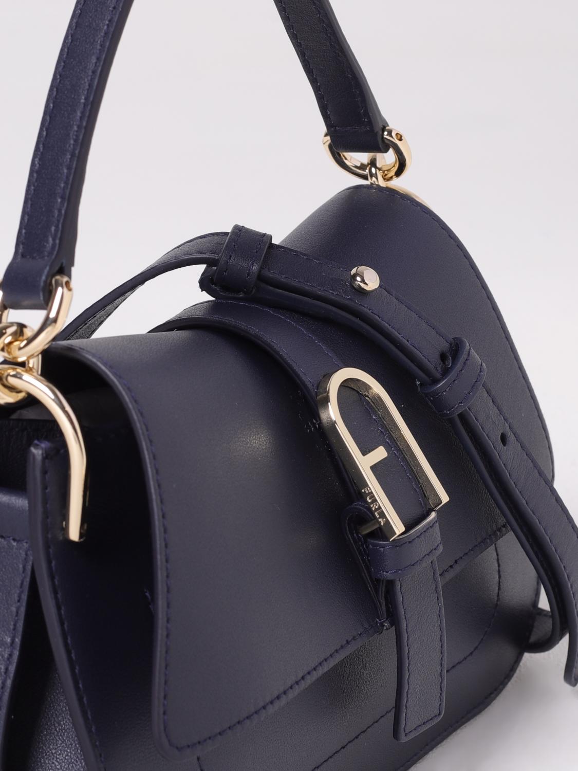 FURLA BORSA MINI: Borsa Flow Furla in pelle , Blue - Img 3