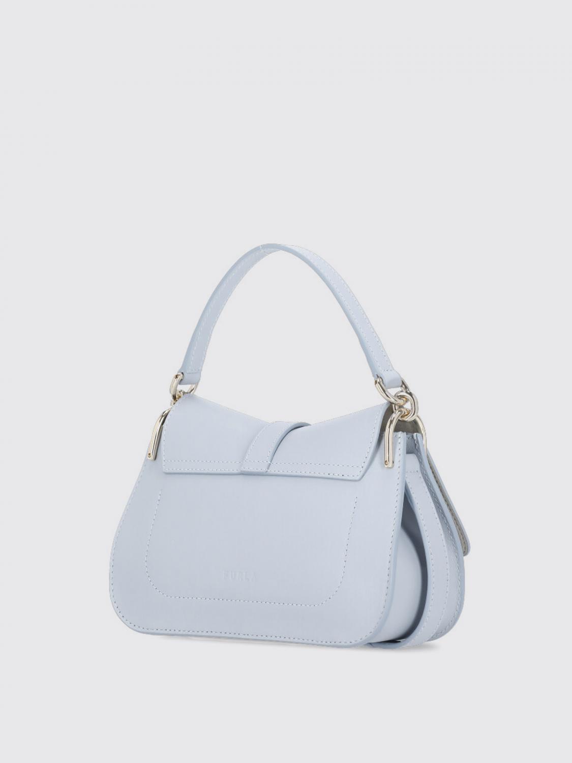 FURLA BORSA MINI: Borsa Flow Furla in pelle , Azzurro - Img 2