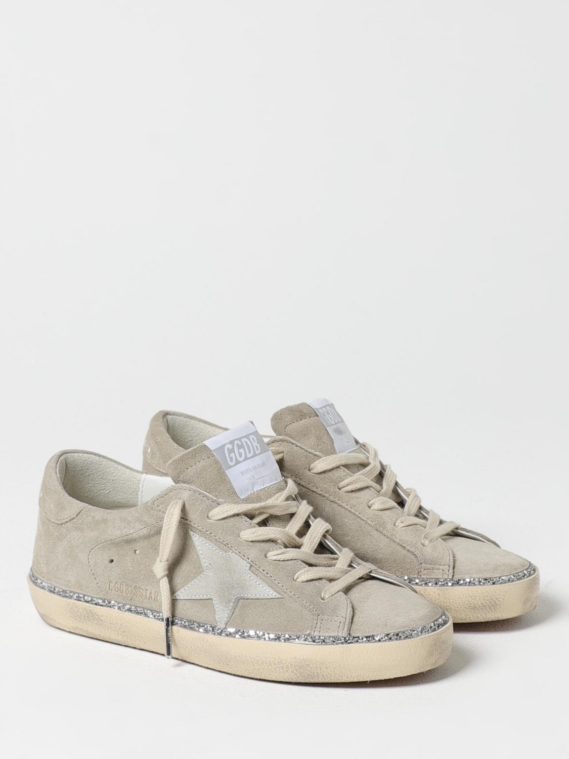 GOLDEN GOOSE SNEAKERS: Sneakers Super-Star Golden Goose in camoscio used , Silver - Img 2