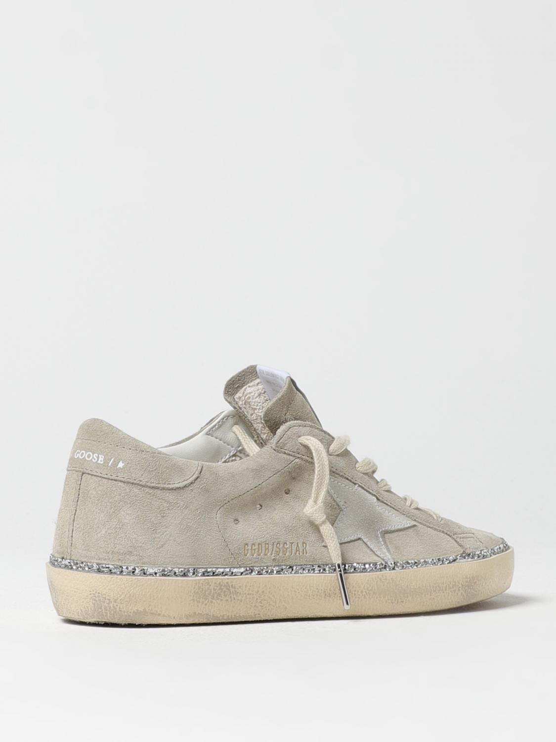 GOLDEN GOOSE SNEAKERS: Sneakers Super-Star Golden Goose in camoscio used , Silver - Img 3