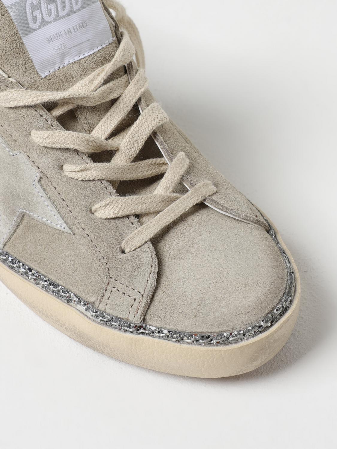 GOLDEN GOOSE SNEAKERS: Sneakers Super-Star Golden Goose in camoscio used , Silver - Img 4