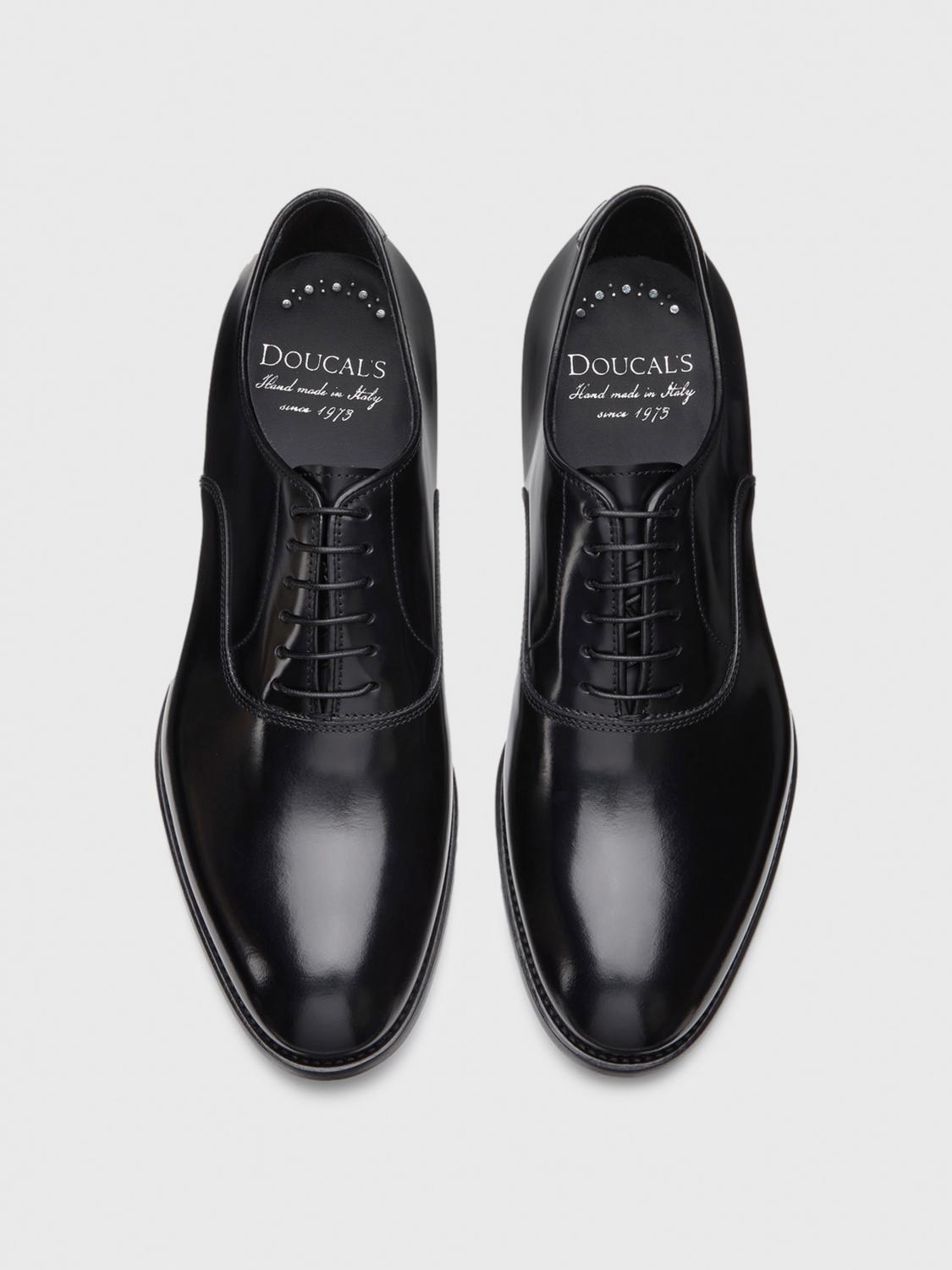 DOUCAL'S SCARPE STRINGATE: Oxford Doucal's in pelle lucida , Nero - Img 3