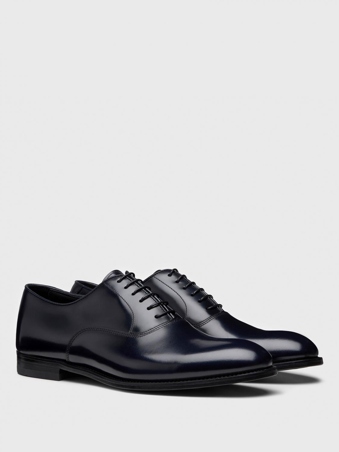 DOUCAL'S SCARPE STRINGATE: Oxford Doucal's in pelle lucida , Blue - Img 2