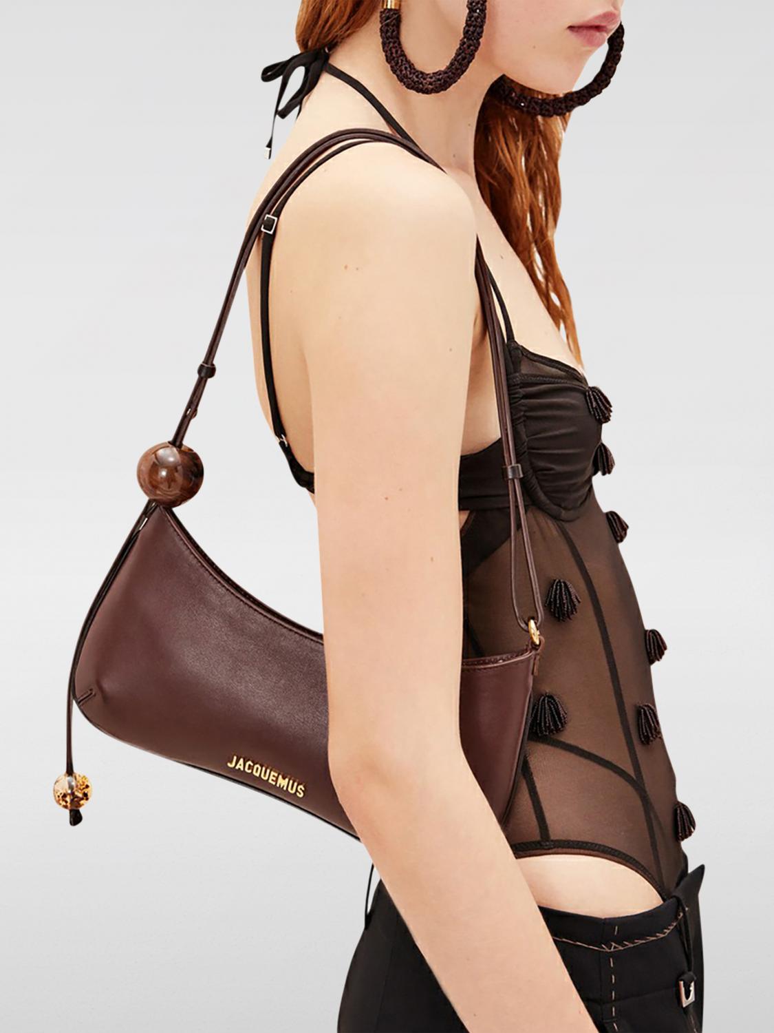 JACQUEMUS SHOULDER BAG: Shoulder bag woman Jacquemus, Brown - Img 2