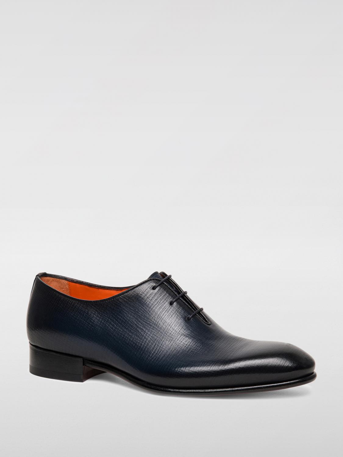 SANTONI BROGUE SHOES: Brogue shoes men Santoni, Blue - Img 2