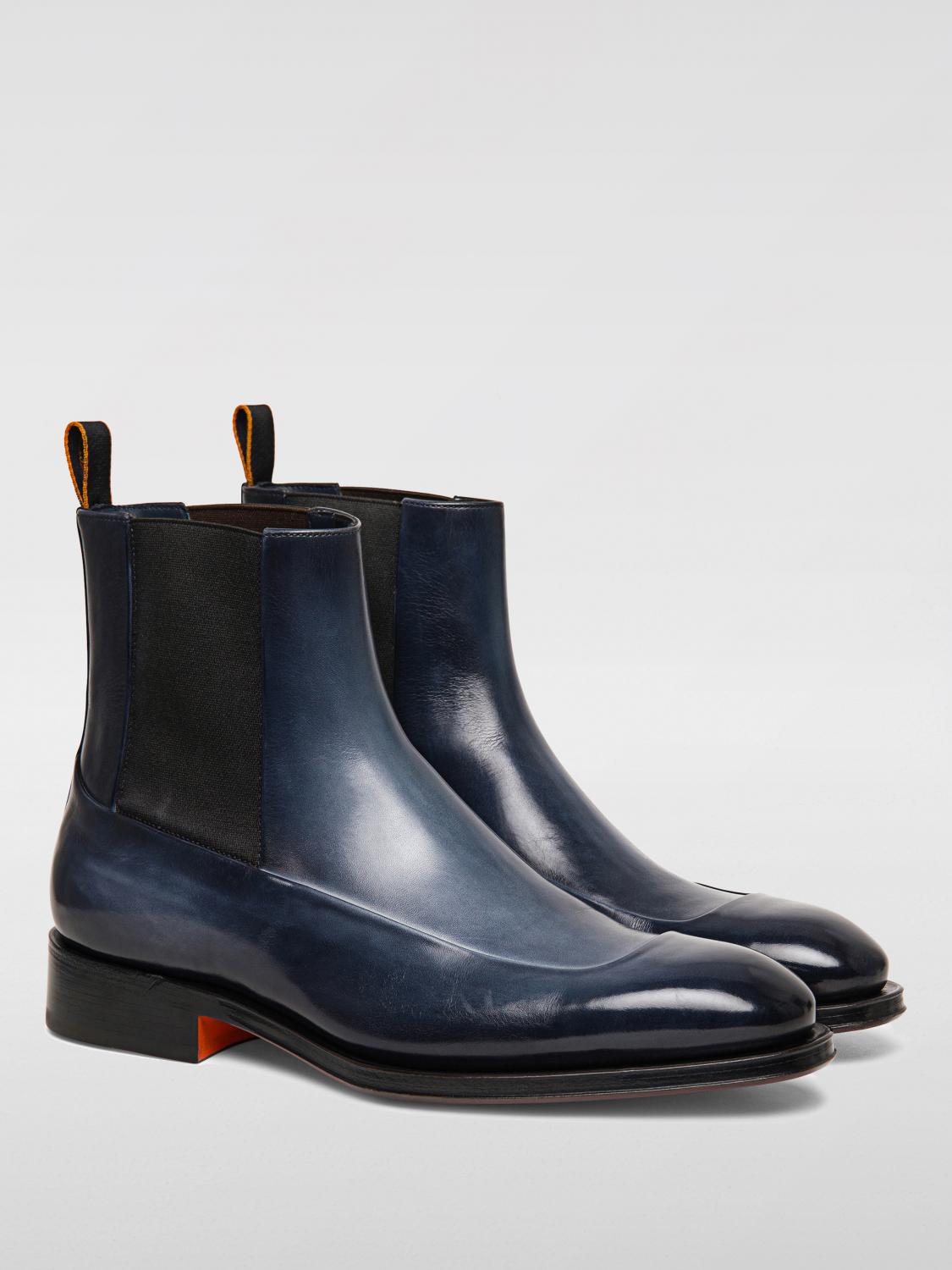 SANTONI BOOTS: Boots men Santoni, Blue - Img 2