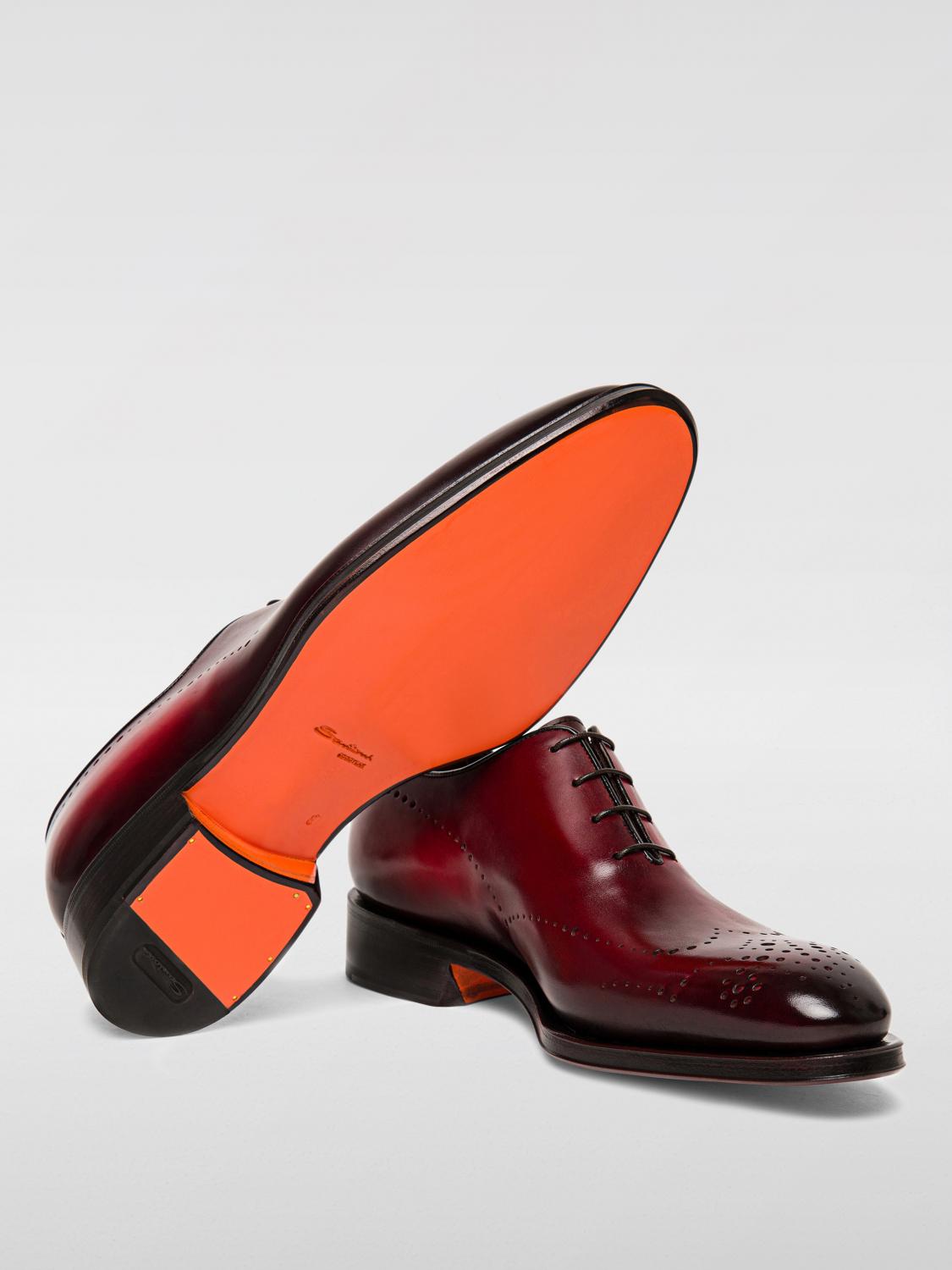 SANTONI BROGUE SHOES: Brogue shoes men Santoni, Red - Img 4