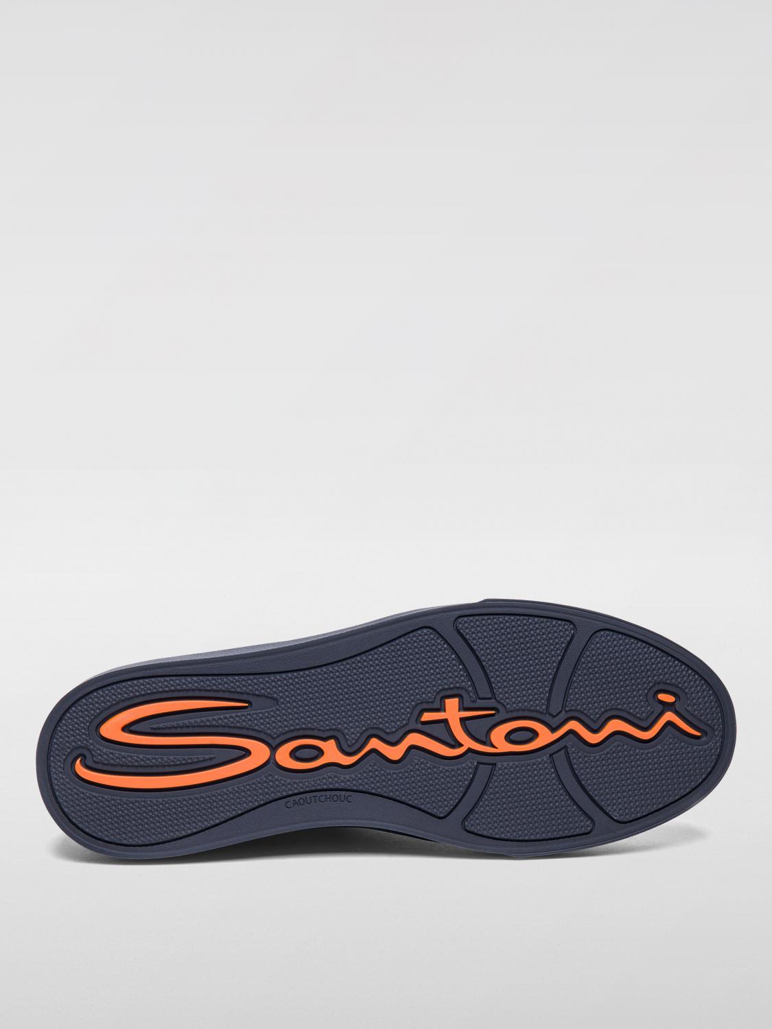 SANTONI SNEAKERS: Sneakers men Santoni, Blue - Img 4