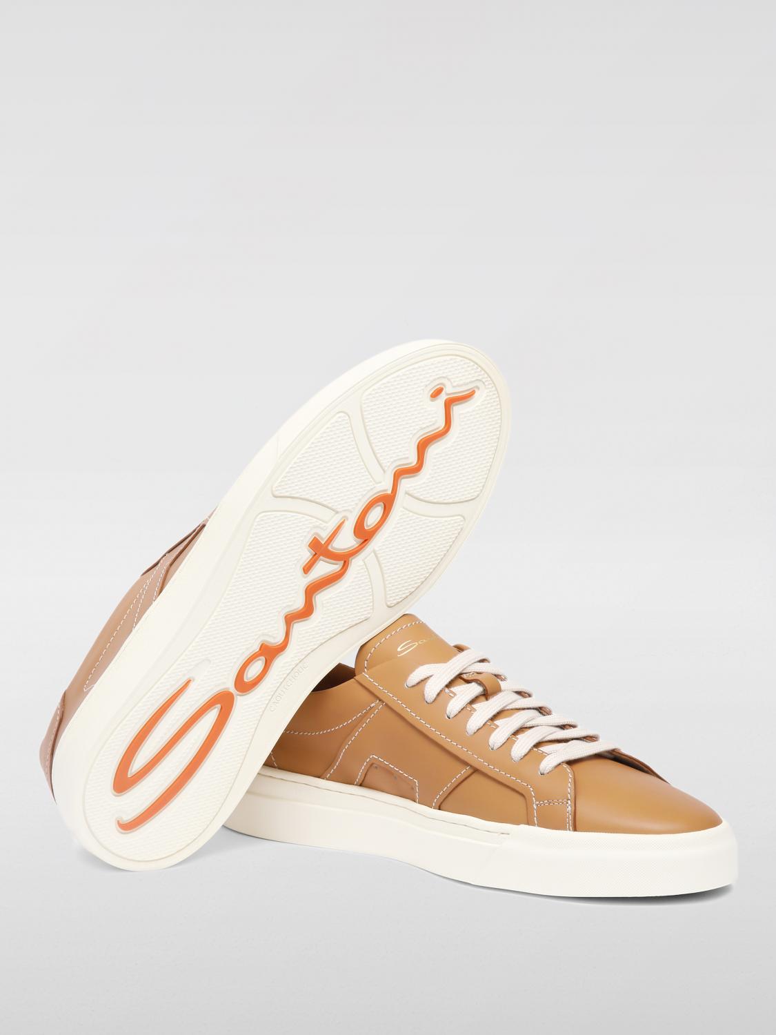 SANTONI SNEAKERS: Sneakers men Santoni, Brown - Img 4