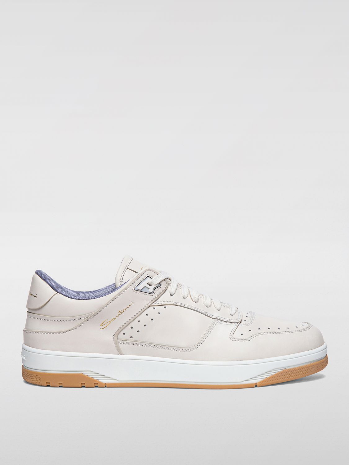 SANTONI SNEAKERS: Sneakers men Santoni, Beige - Img 1