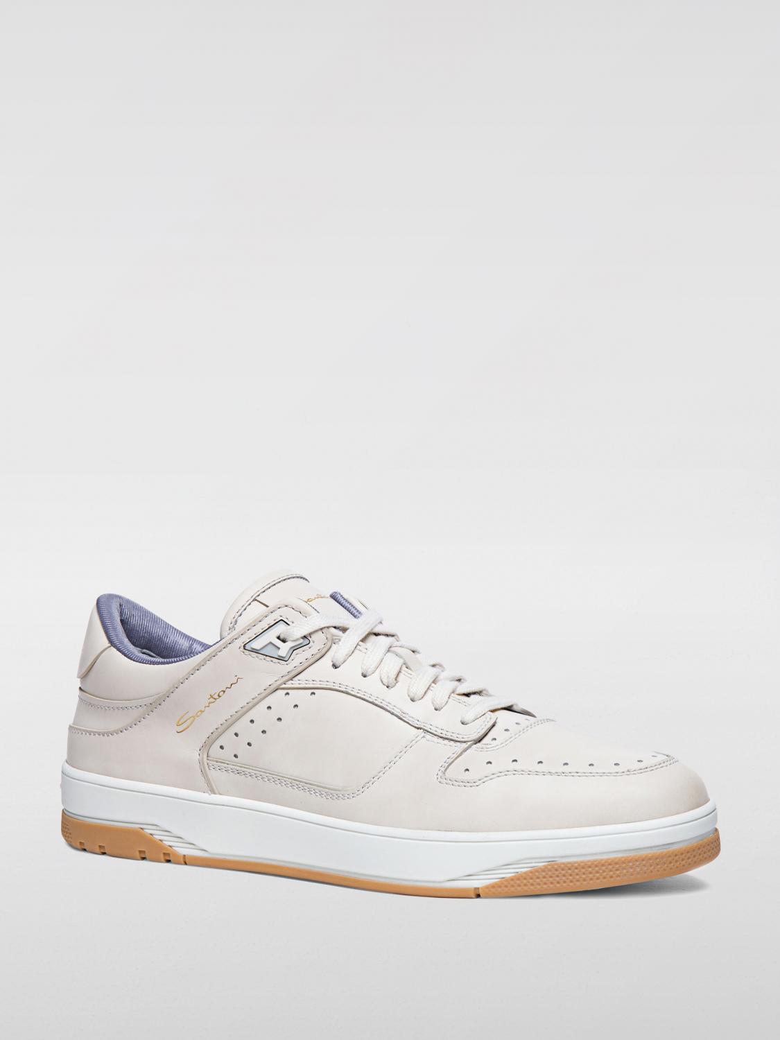 SANTONI SNEAKERS: Sneakers men Santoni, Beige - Img 2