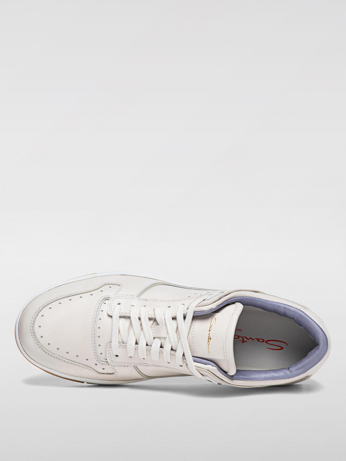 SANTONI SNEAKERS: Sneakers men Santoni, Beige - Img 3