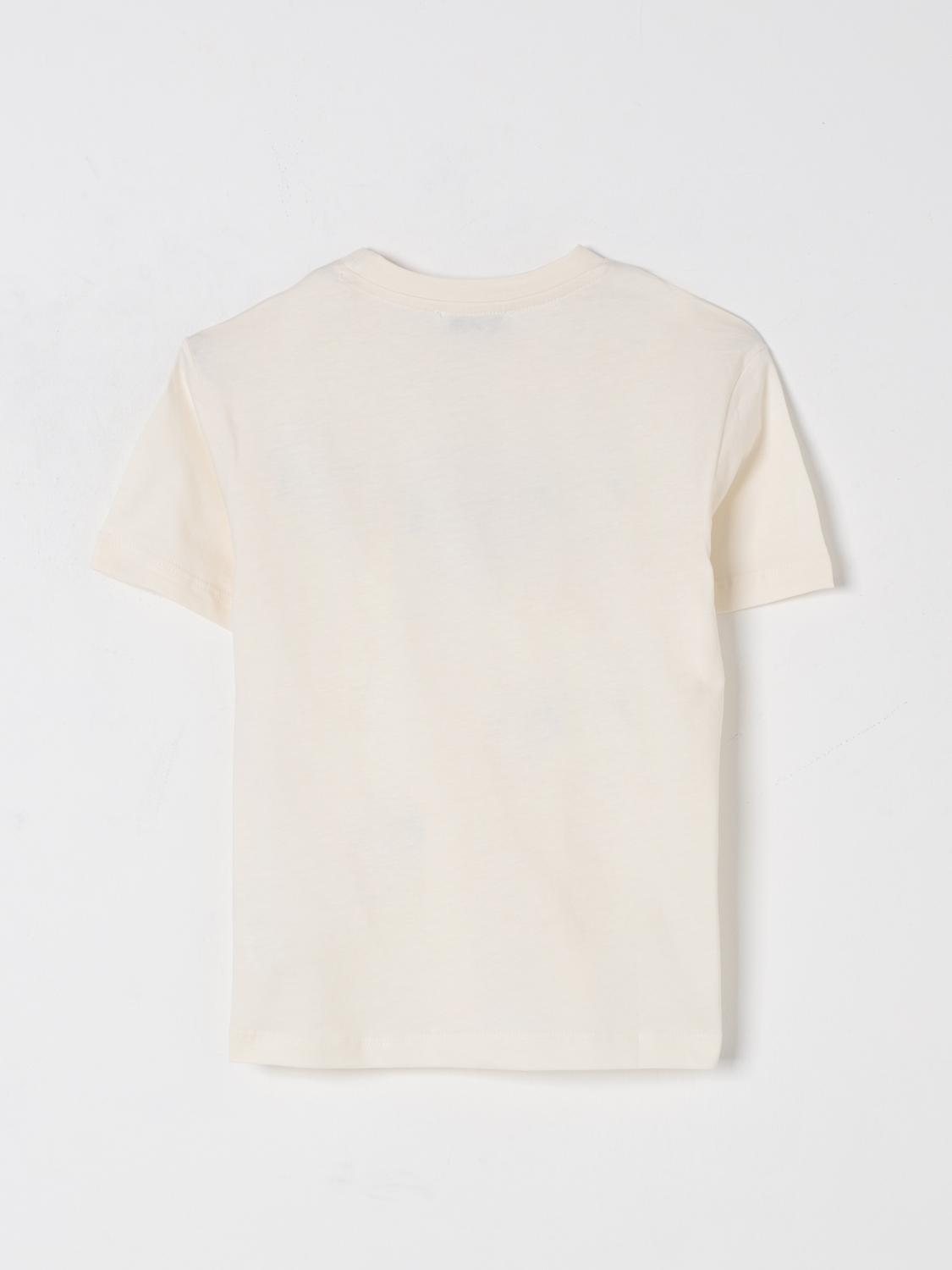 MSGM KIDS T-SHIRT: T-shirt in cotone con stampa logo MSGM Kids, Beige - Img 2