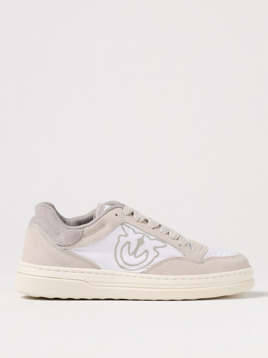 PINKO SNEAKERS: Sneakers Mandy Pinko in camoscio e nylon , Bianco - Img 1