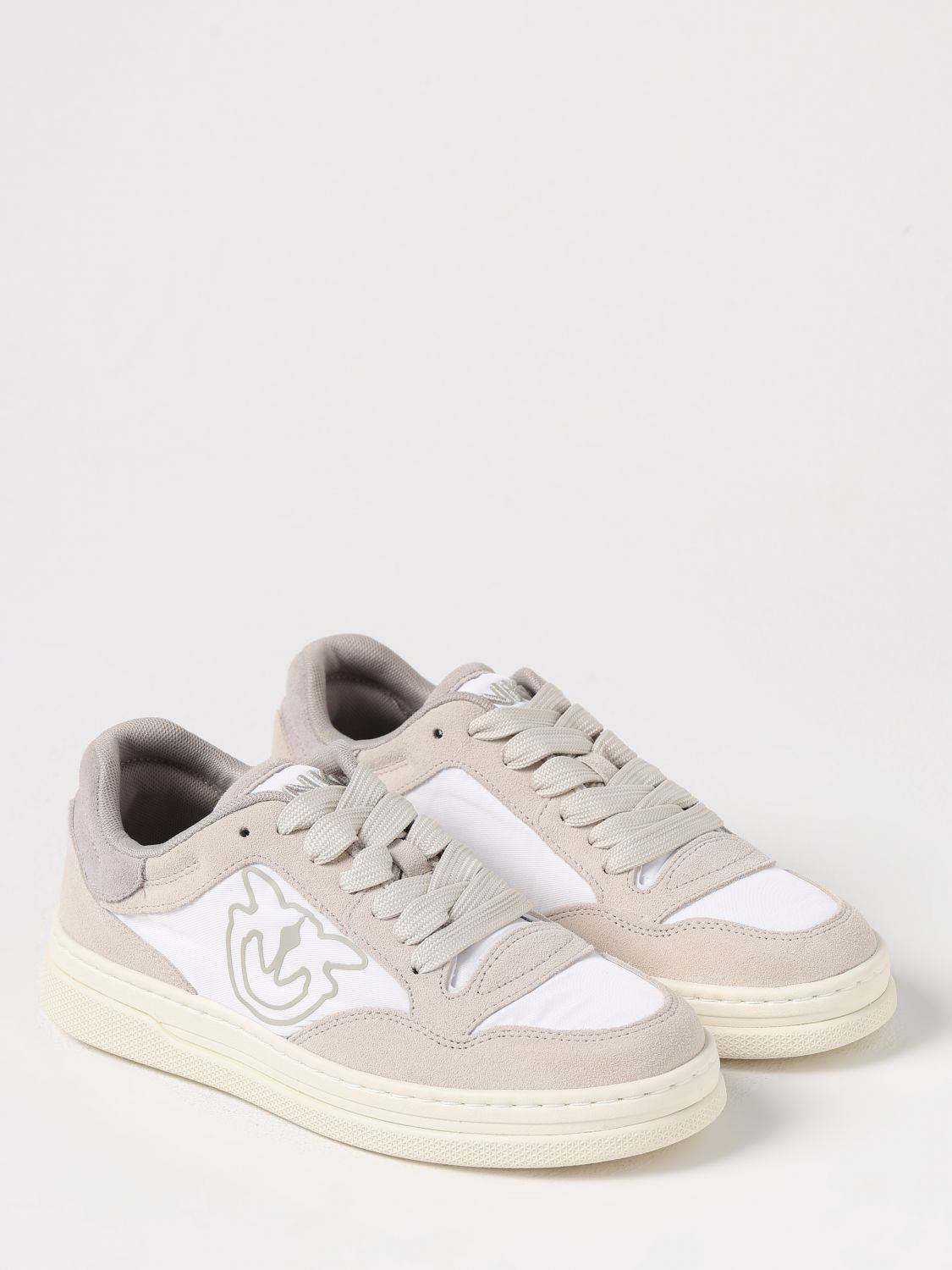 PINKO SNEAKERS: Sneakers Mandy Pinko in camoscio e nylon , Bianco - Img 2