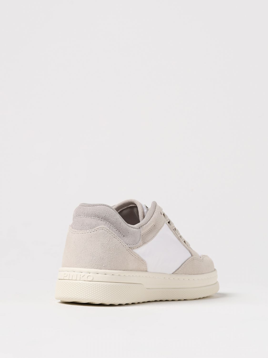 PINKO SNEAKERS: Sneakers Mandy Pinko in camoscio e nylon , Bianco - Img 3