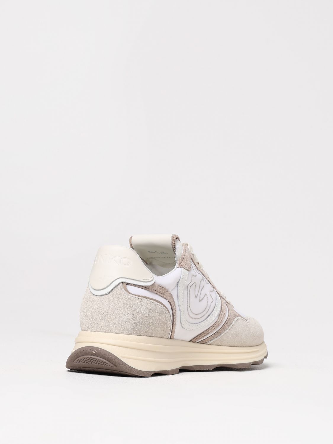 PINKO SNEAKERS: Sneakers Zoe Pinko in camoscio e nylon , Beige - Img 3