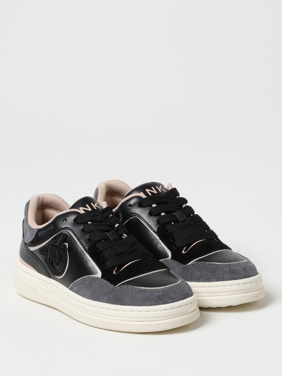 PINKO SNEAKERS: Sneakers Mandy Pinko in pelle , Blue - Img 2