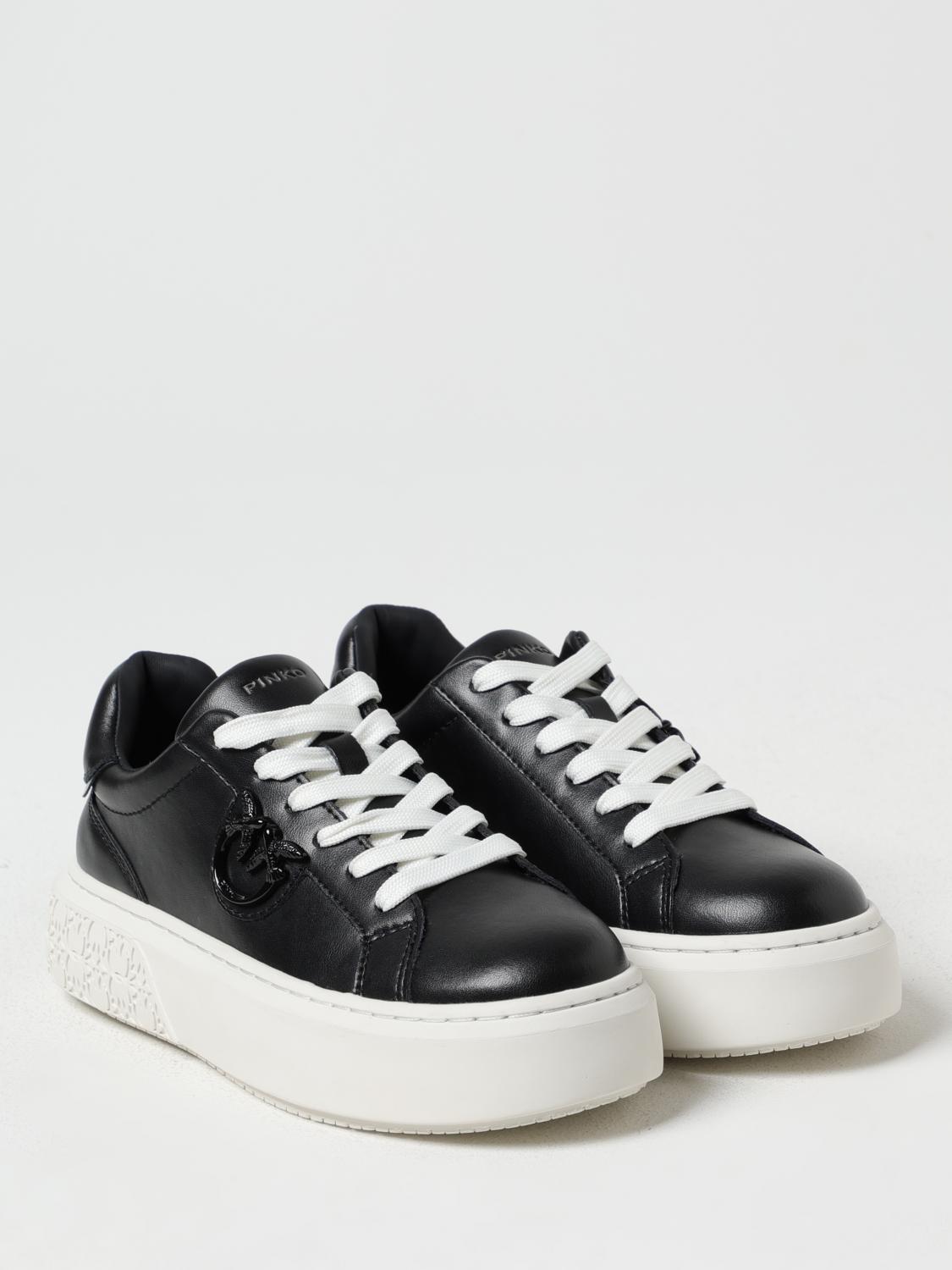 PINKO SNEAKERS: Sneakers Flatform Pinko in pelle , Nero - Img 2