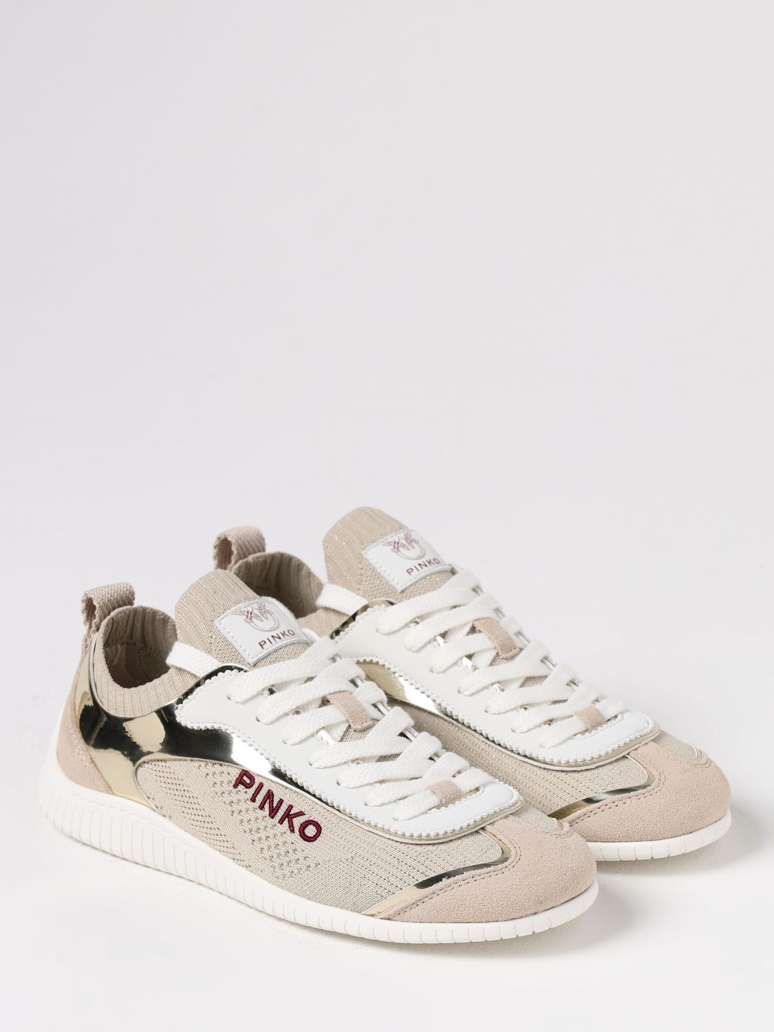 PINKO SNEAKERS: Sneakers woman Pinko, Beige - Img 2