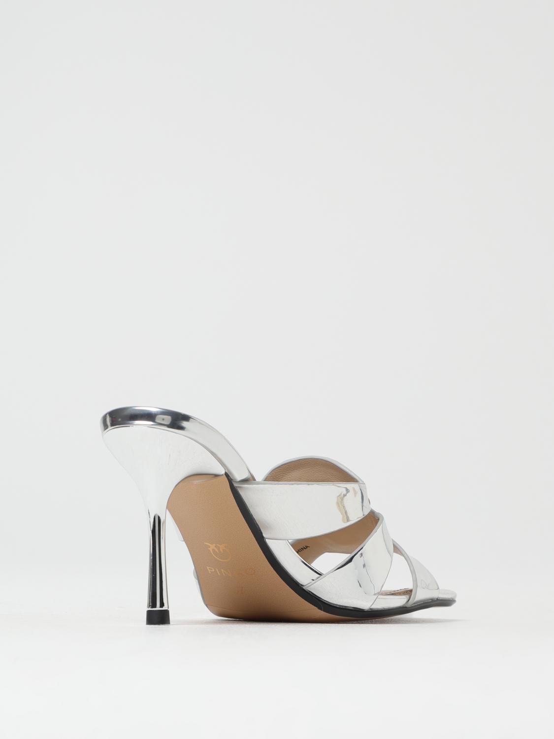 PINKO HEELED SANDALS: Heeled sandals woman Pinko, Silver - Img 3