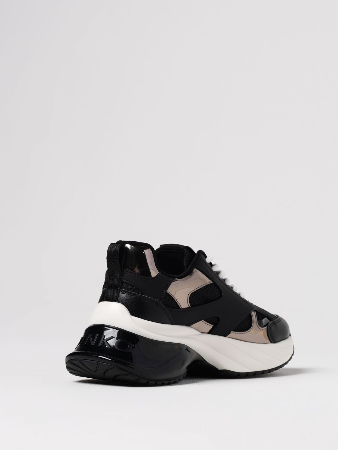 PINKO SNEAKERS: Sneakers Ariel Pinko in pelle e mesh , Nero - Img 3