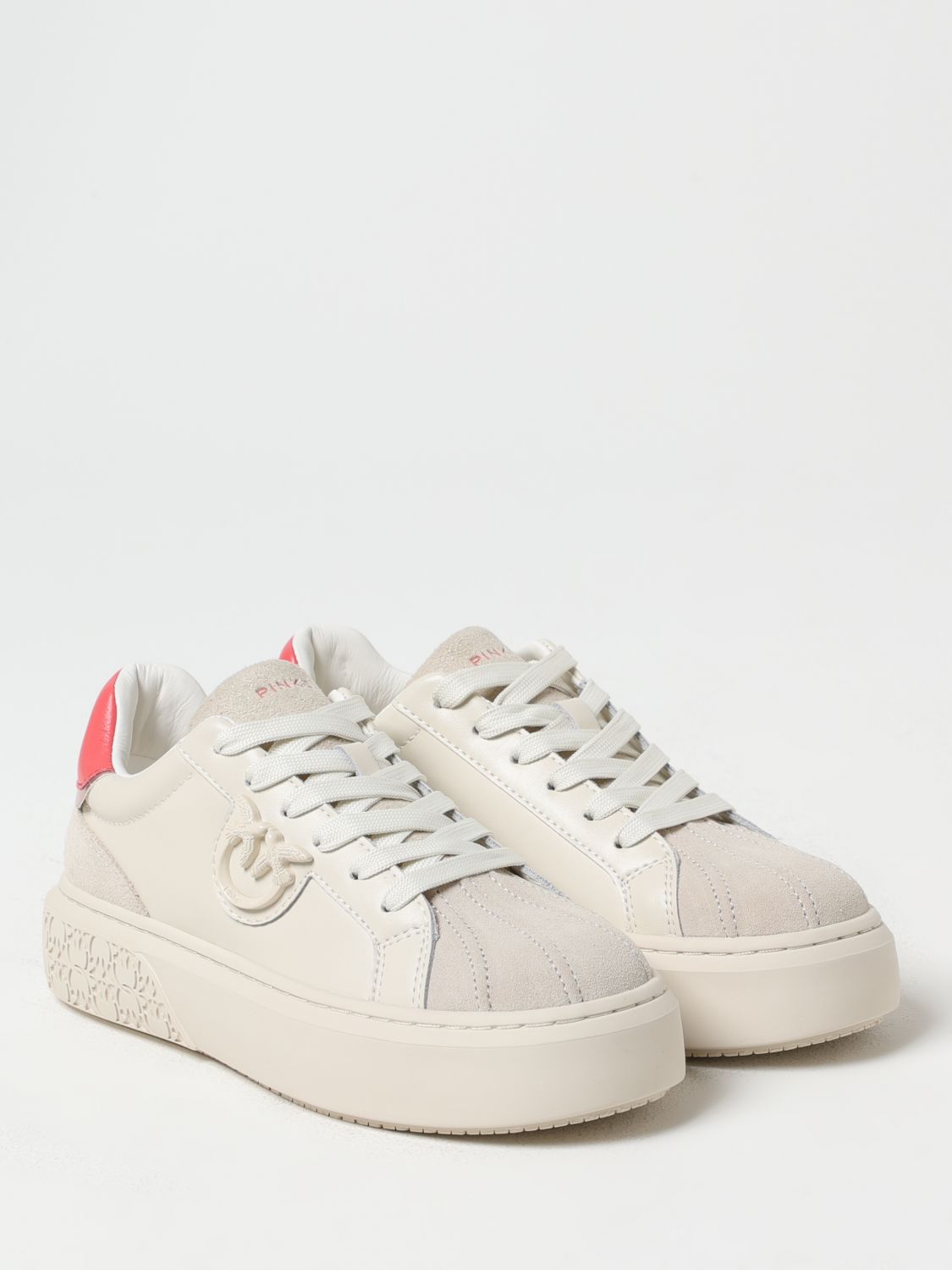 PINKO SNEAKERS: Sneakers Yoko Pinko in pelle , Bianco 1 - Img 2