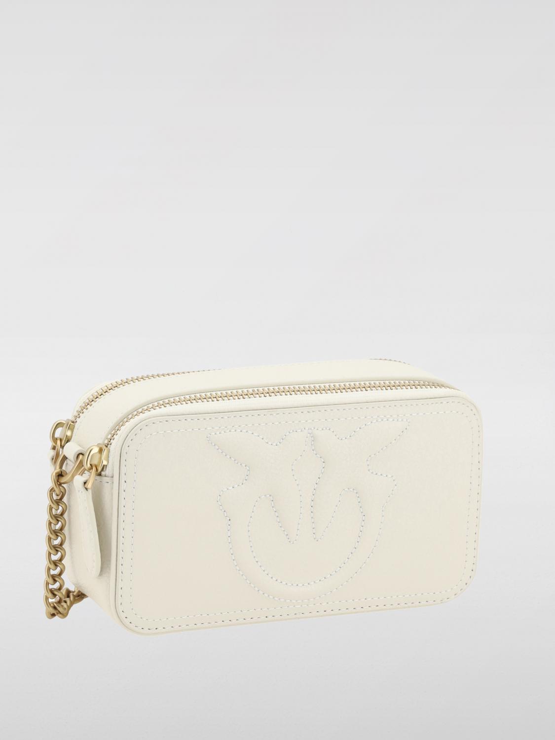PINKO BORSA MINI: Borsa Carrie Camera Case Pinko in pelle a grana, Bianco - Img 2