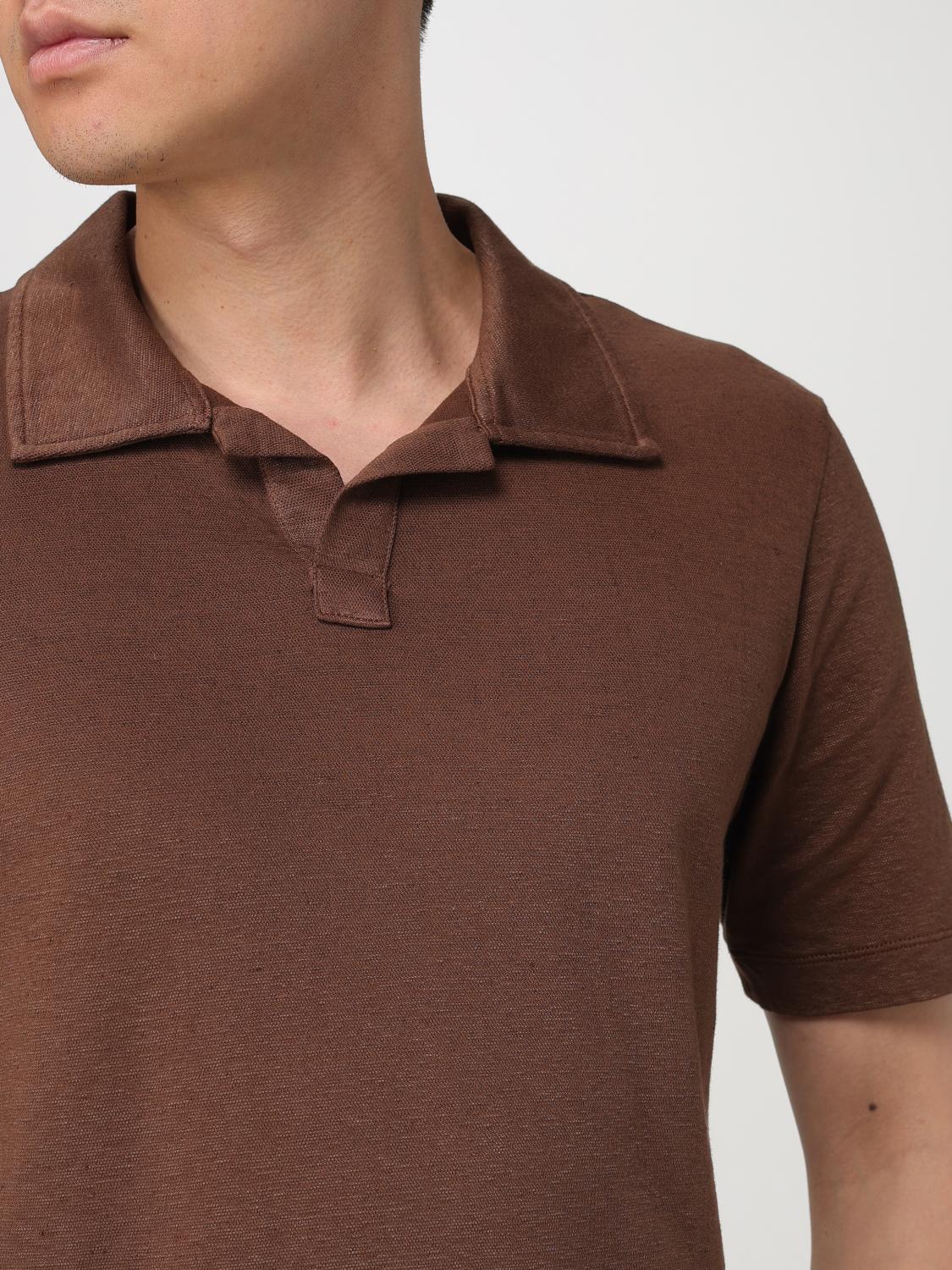 MASSIMO ALBA POLO SHIRT: Polo shirt men Massimo Alba, Brown - Img 3