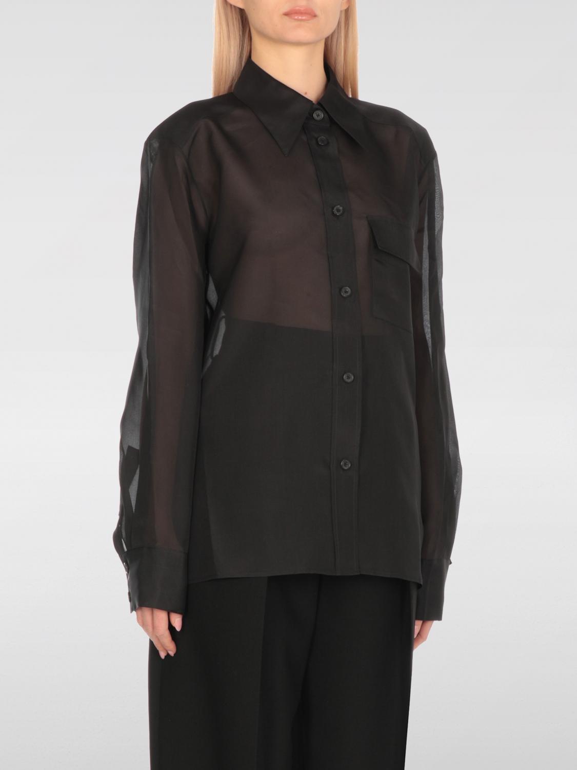 KHAITE CAMICIA: Camicia classica Khaite in seta , Nero - Img 1