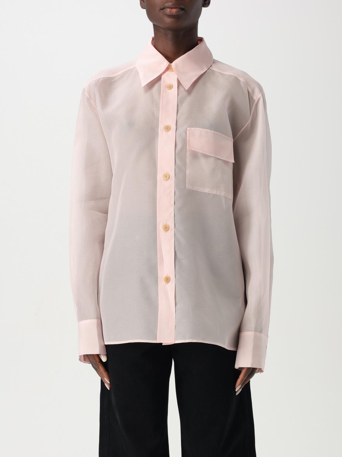 KHAITE CAMICIA: Camicia classica Khaite in seta , Rosa - Img 1