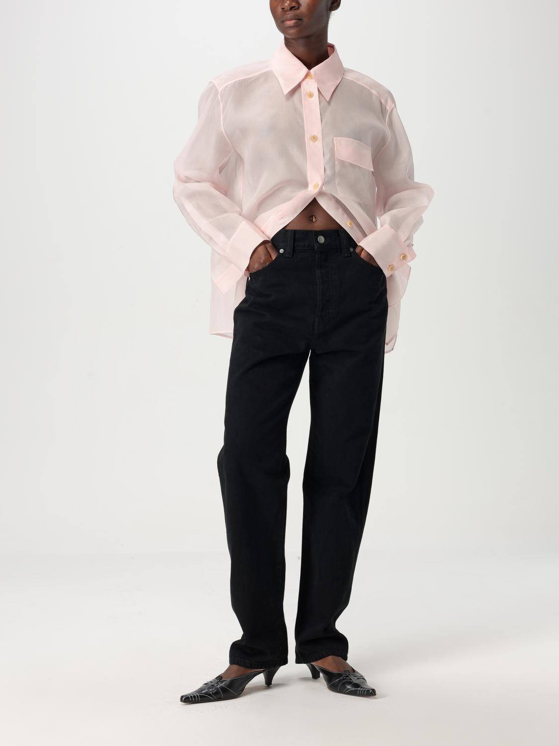 KHAITE CAMICIA: Camicia classica Khaite in seta , Rosa - Img 2