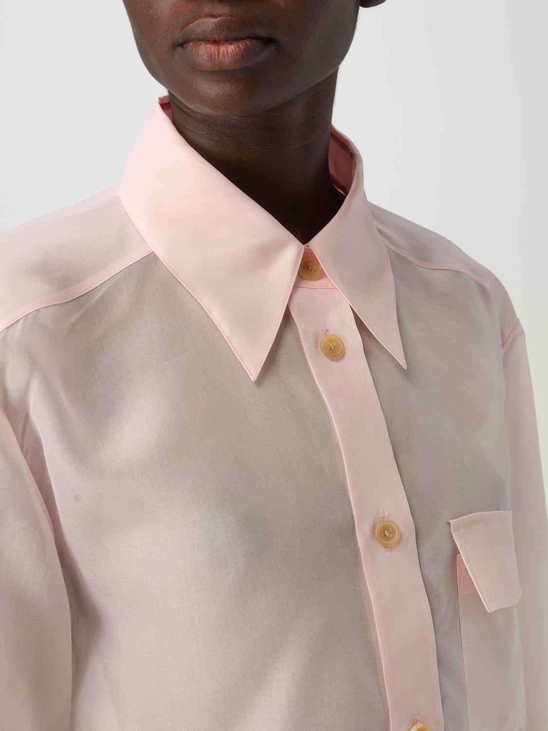 KHAITE CAMICIA: Camicia classica Khaite in seta , Rosa - Img 5